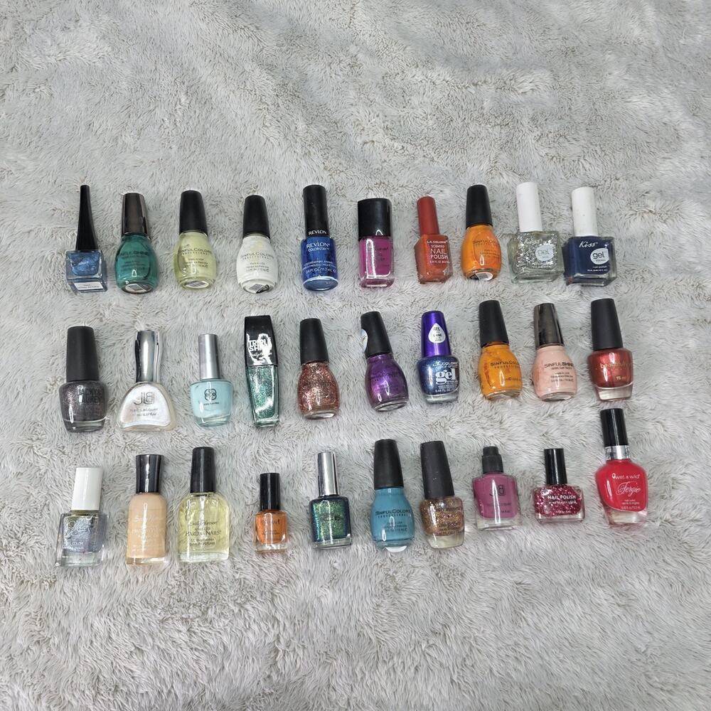 Mixed lot of‎ Nail Polish Lot of 30 Assorted Colors Lot 2